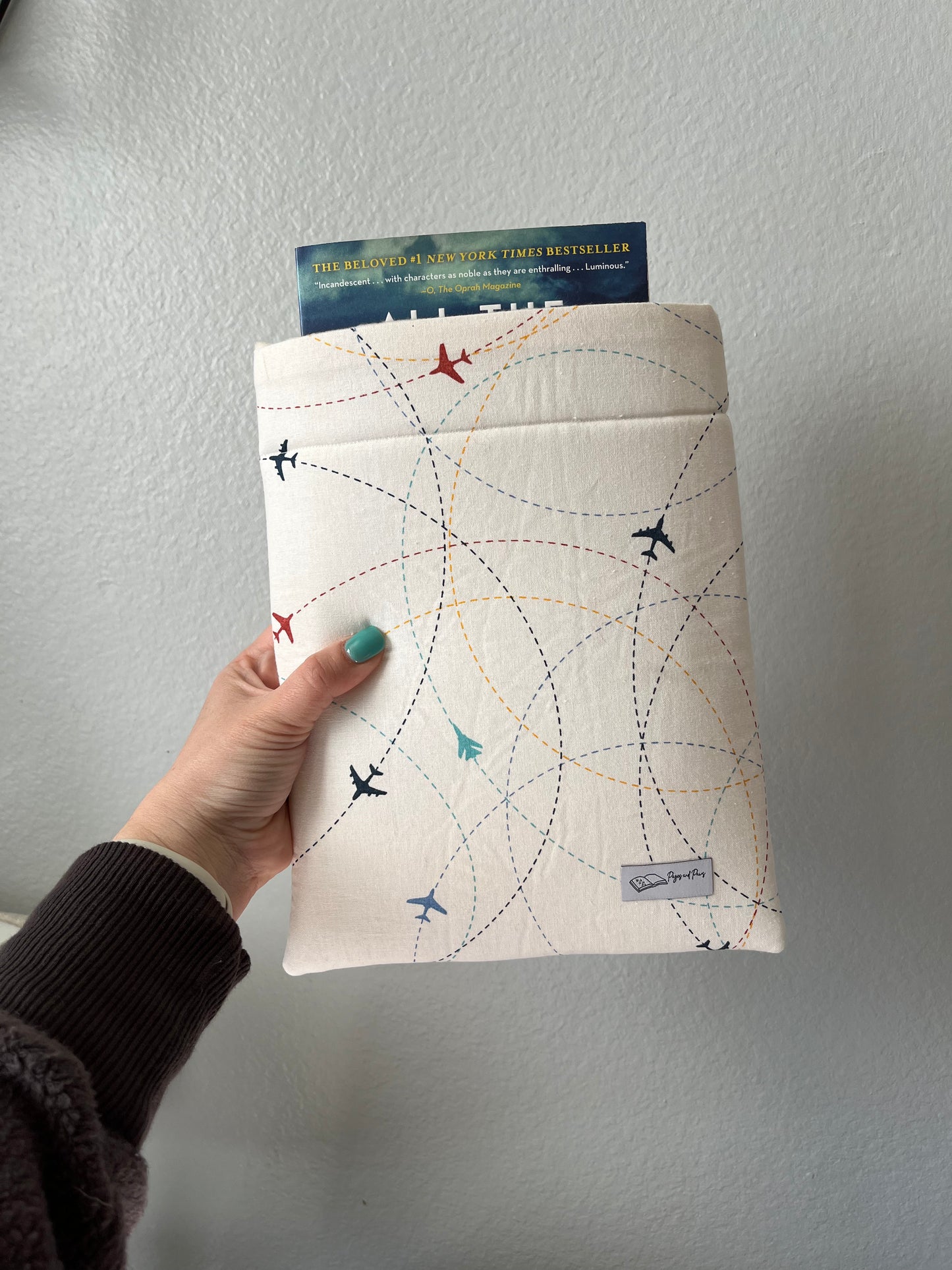 Airplane Routes Book Sleeve