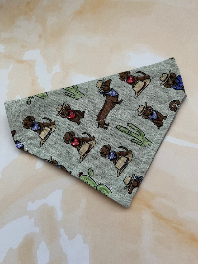 Western Weenie Over the Collar Pet Bandana